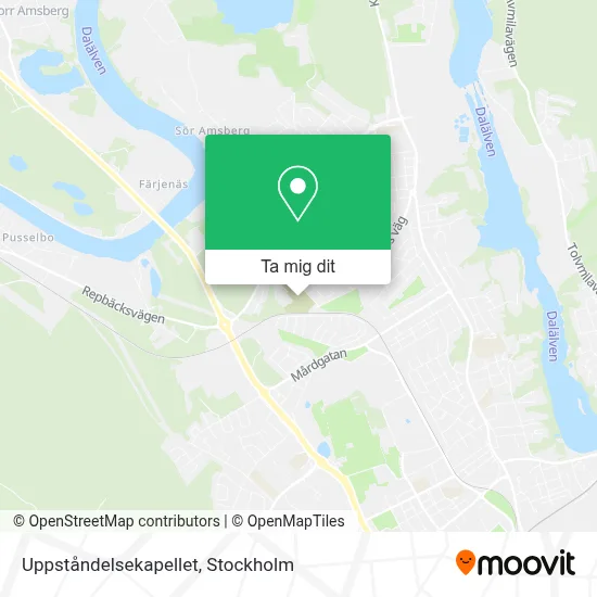 Uppståndelsekapellet karta