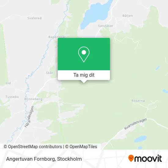 Angertuvan Fornborg karta