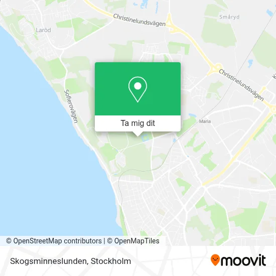 Skogsminneslunden karta