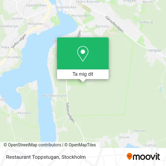 Restaurant Toppstugan karta