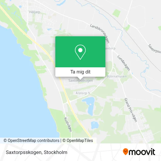 Saxtorpsskogen karta