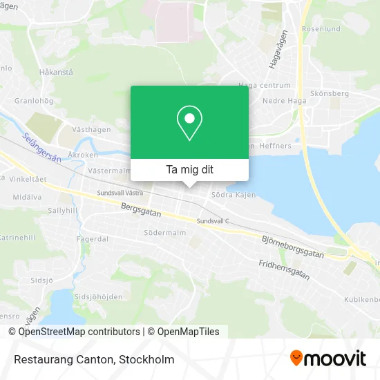 Restaurang Canton karta