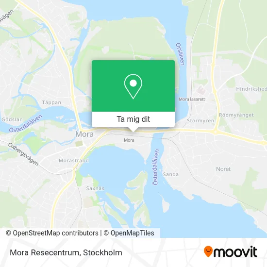 Mora Resecentrum karta