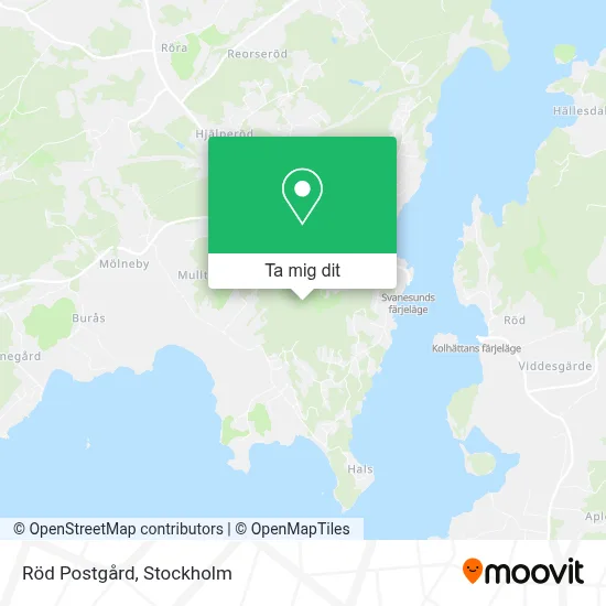 Röd Postgård karta