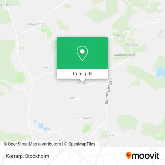 Korrarp karta