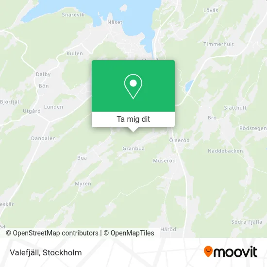 Valefjäll karta