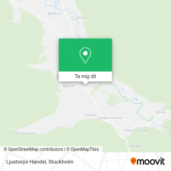 Ljustorps Handel karta