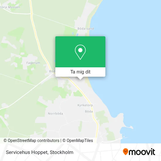 Servicehus Hoppet karta
