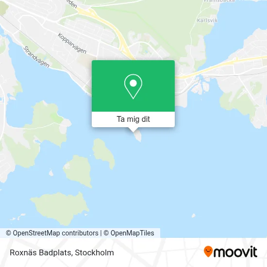 Roxnäs Badplats karta