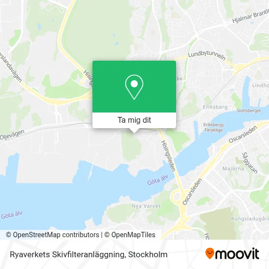 Ryaverkets Skivfilteranläggning karta