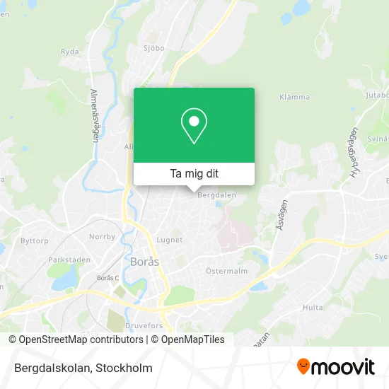 Bergdalskolan karta