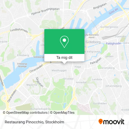 Restaurang Pinocchio karta