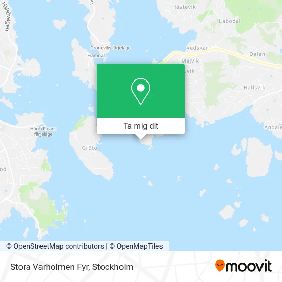 Stora Varholmen Fyr karta