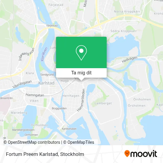 Fortum Preem Karlstad karta