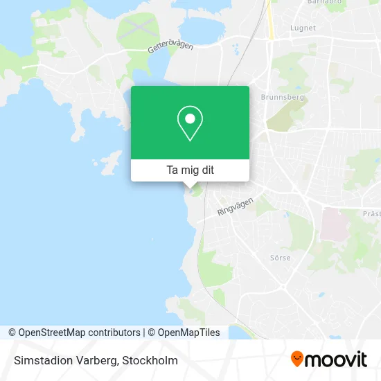 Simstadion Varberg karta