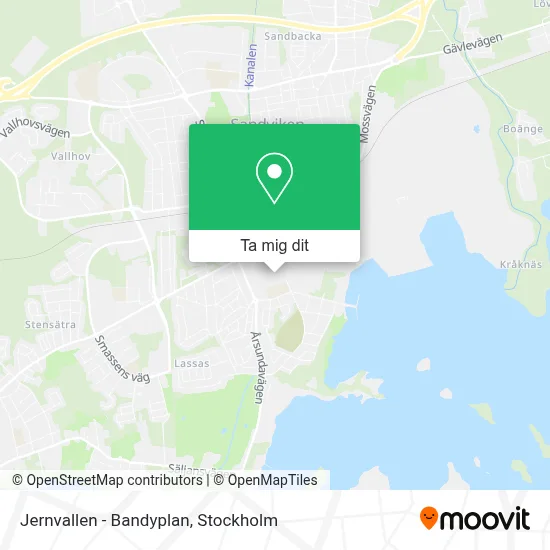 Jernvallen - Bandyplan karta