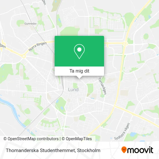 Thomanderska Studenthemmet karta