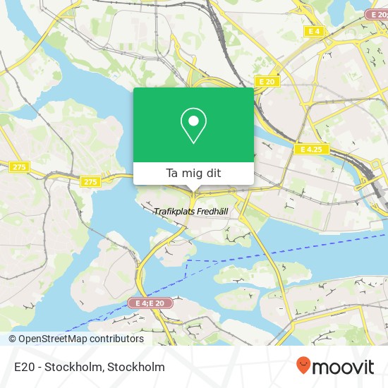 E20 - Stockholm karta