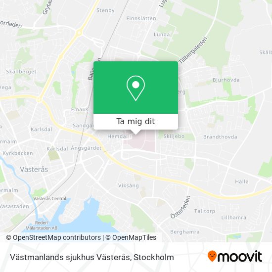 Västmanlands sjukhus Västerås karta