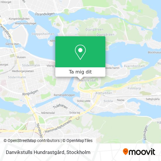 Danvikstulls Hundrastgård karta