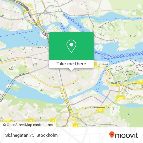 Skånegatan 75 karta