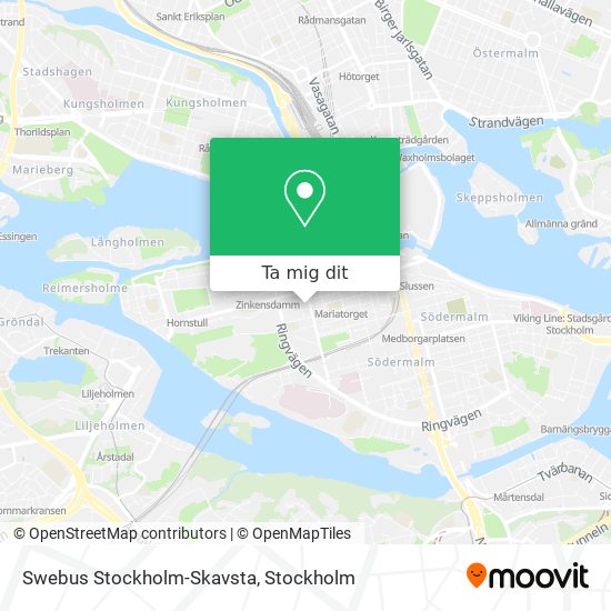 Swebus Stockholm-Skavsta karta