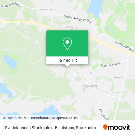 Svedalsbanan Stockholm - Eskilstuna karta