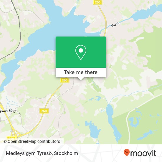 Medleys gym Tyresö karta