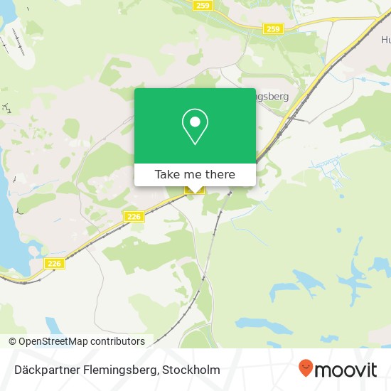 Däckpartner Flemingsberg karta