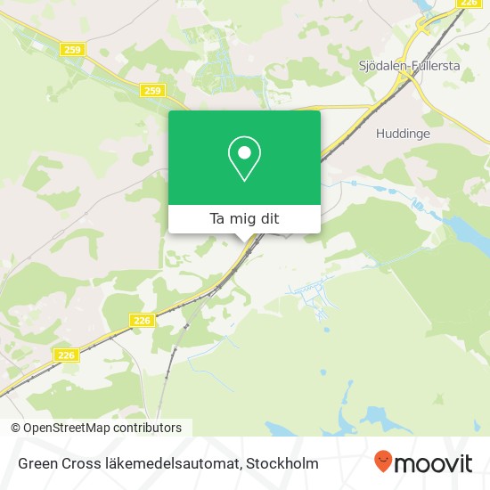 Green Cross läkemedelsautomat karta