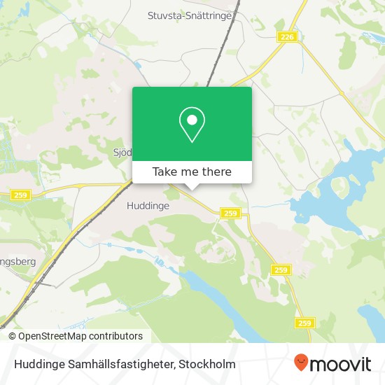 Huddinge Samhällsfastigheter karta