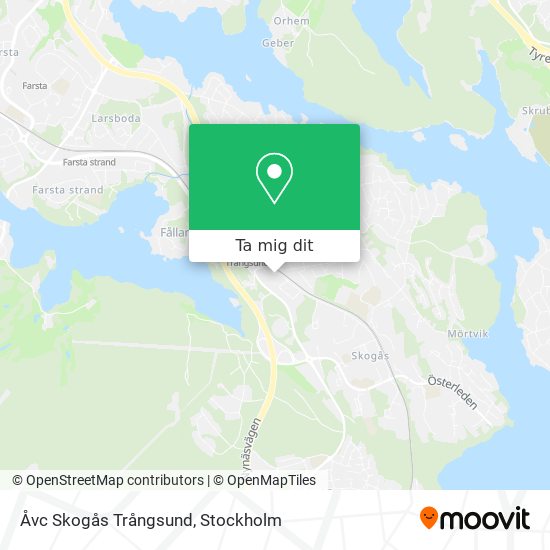 Åvc Skogås Trångsund karta