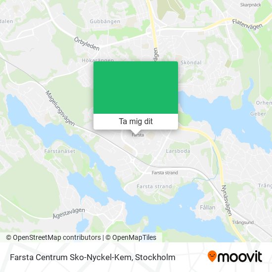 Farsta Centrum Sko-Nyckel-Kem karta