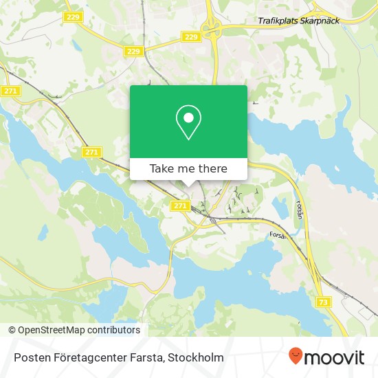 Posten Företagcenter Farsta karta