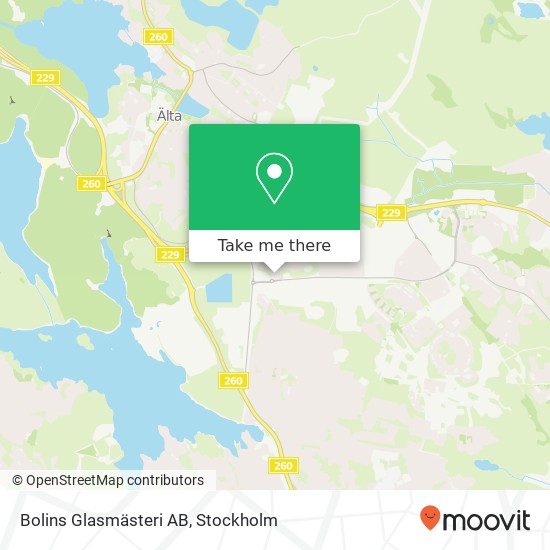 Bolins Glasmästeri AB karta