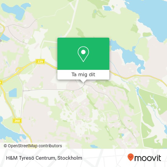 H&M Tyresö Centrum karta