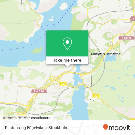 Restaurang Fågelviken karta