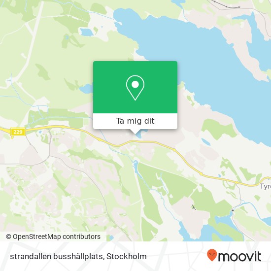 strandallen busshållplats karta