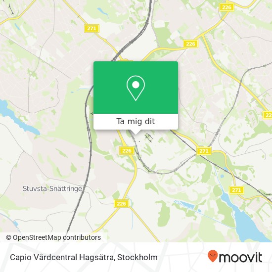 Capio Vårdcentral Hagsätra karta