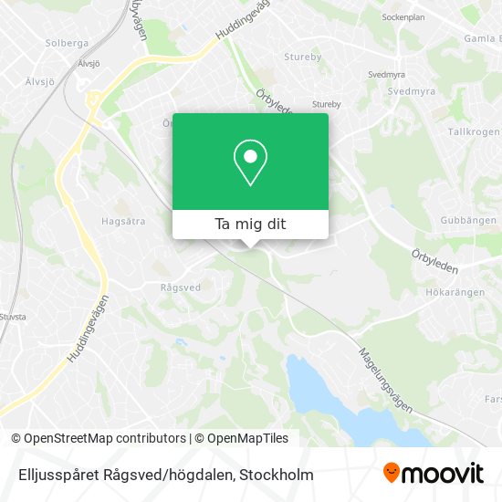 Elljusspåret Rågsved/högdalen karta
