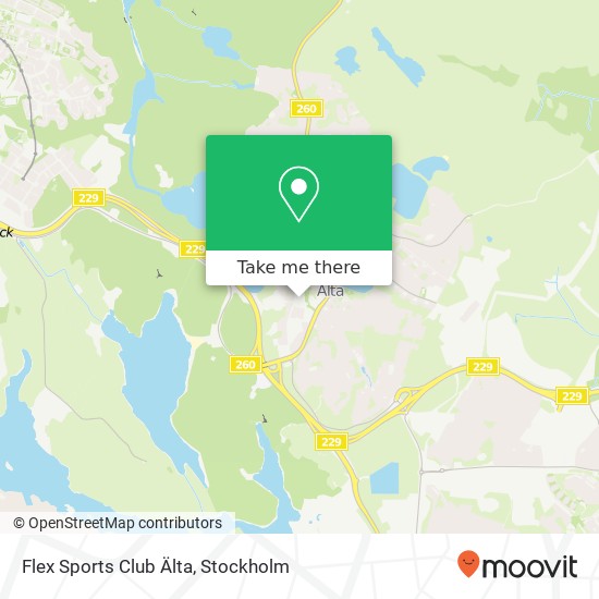 Flex Sports Club Älta karta