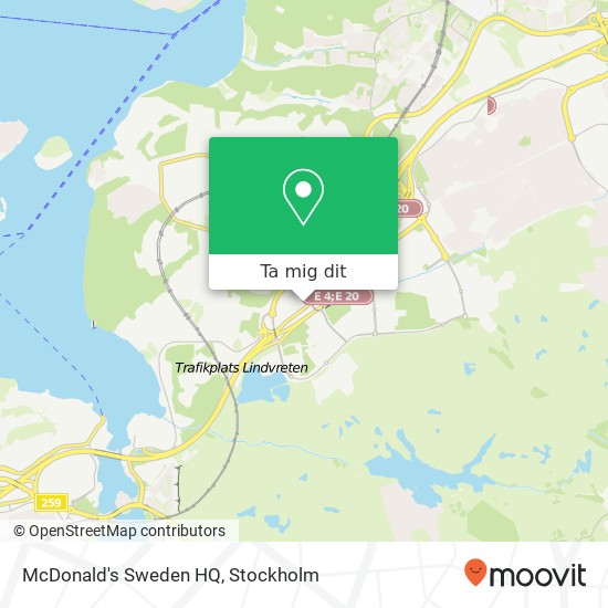 McDonald's Sweden HQ karta