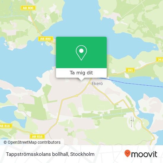 Tappströmsskolans bollhall karta