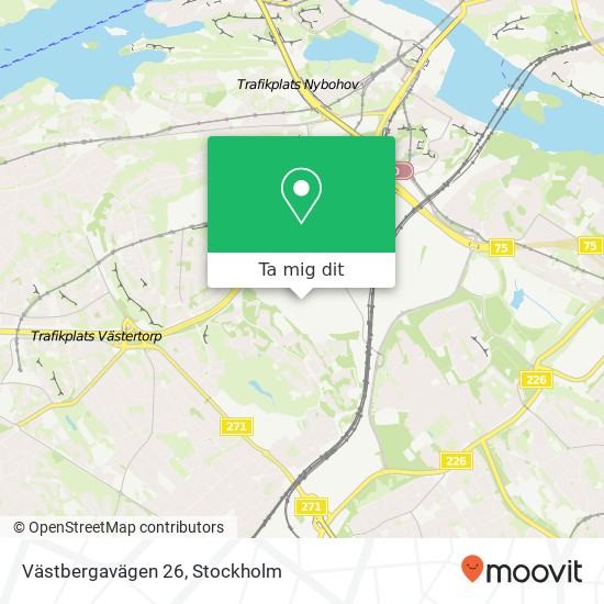 Västbergavägen 26 karta