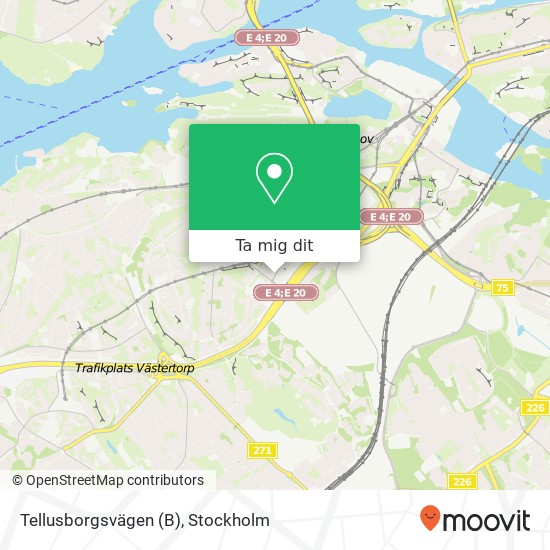 Tellusborgsvägen (B) karta