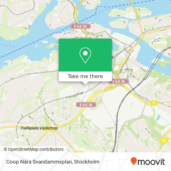 Coop Nära Svandammsplan karta