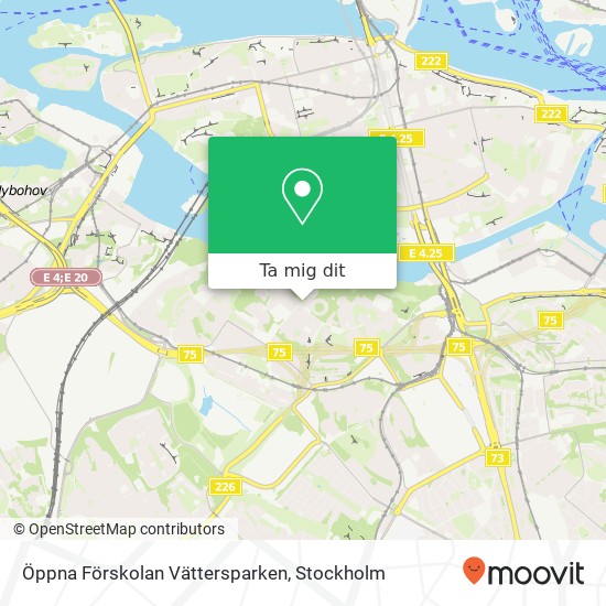 Öppna Förskolan Vättersparken karta