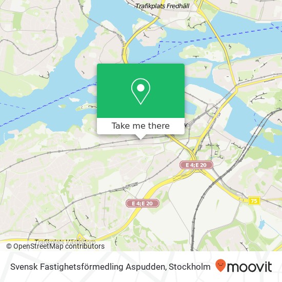 Svensk Fastighetsförmedling Aspudden karta