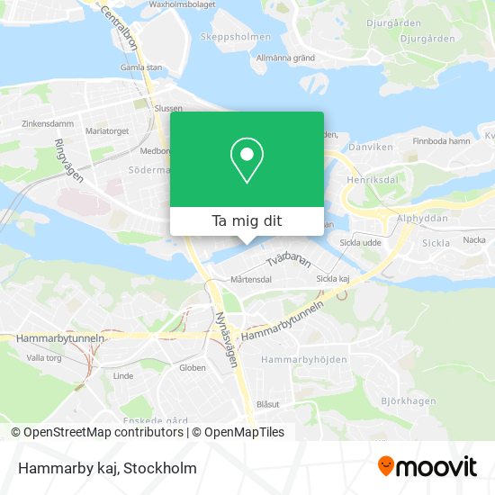 Hammarby kaj karta