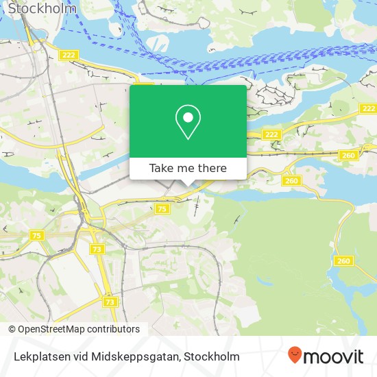 Lekplatsen vid Midskeppsgatan karta